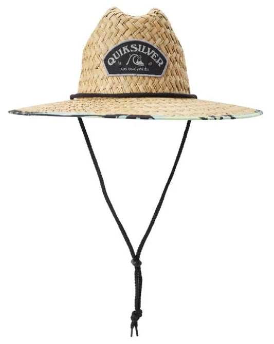 Outsider Straw Lifeguard Hat - Blue Palms