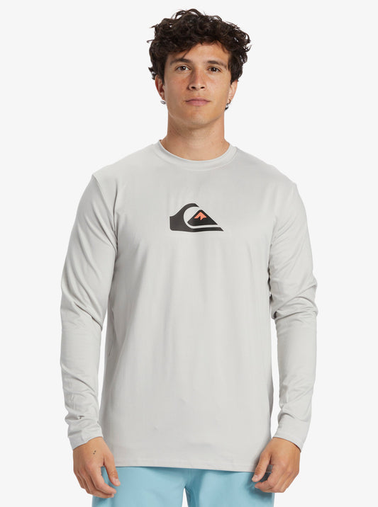 Solid Streak - Long Sleeve UPF 50 Surf T-Shirt for Men - Gris