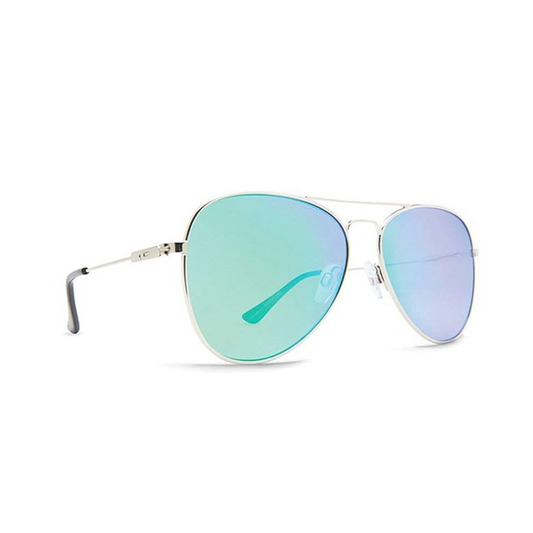 Aerogizmo Sunglasses - Silver Green Chrome