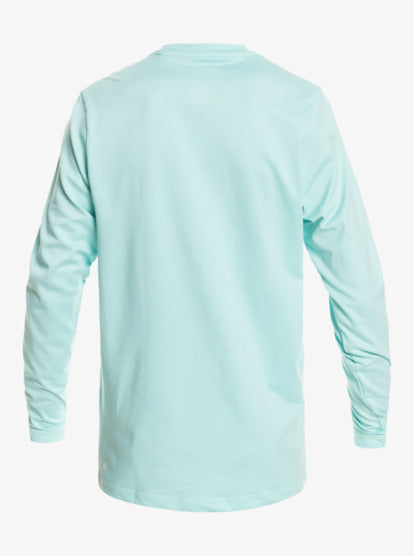 Solid Streak - Long Sleeve UPF 50 Surf T-Shirt for Men - Aqua